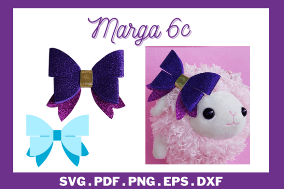 Bow SVG, Hairbow Template SVG, PDF 6c