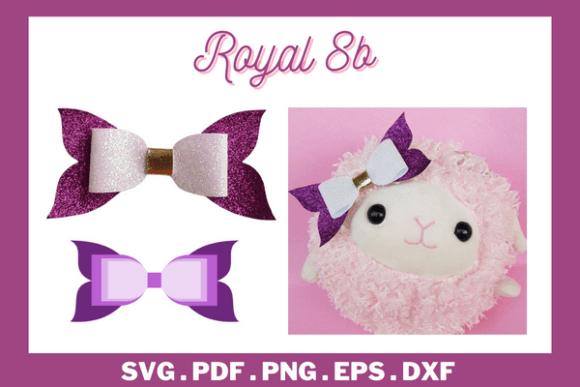 Bow SVG, Hairbow Template SVG, PDF 8b