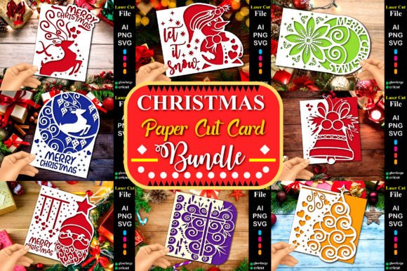 Christmas Papercut Card Bundle SVG