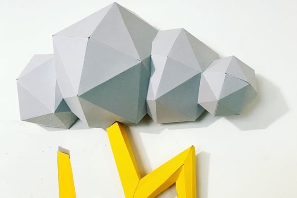 Cloud and Lightning Paper Sculpture: A Creative Way to Explore Weather