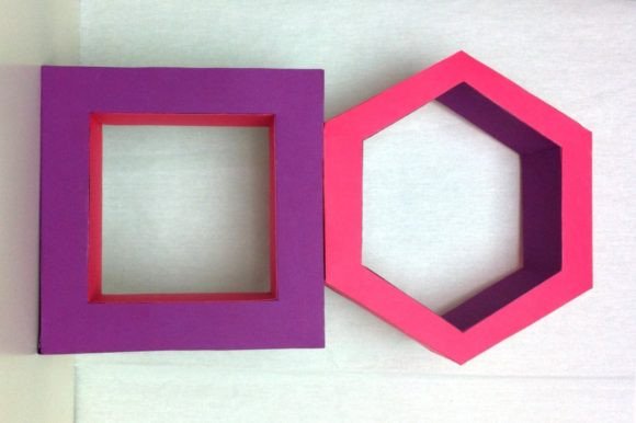 Geometric Paper Shelves: A Creative and Elegant Home Decoration