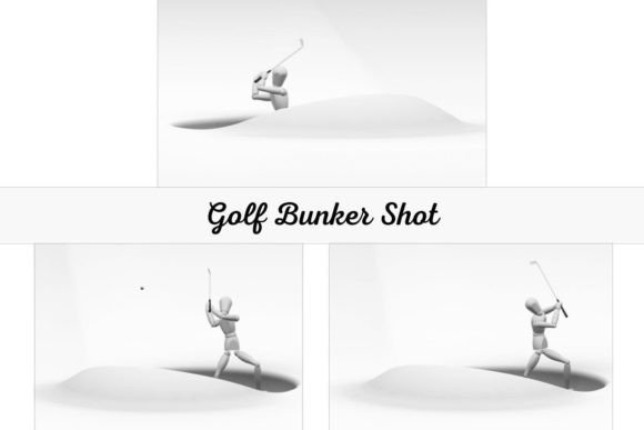 Golf Bunker Shot: Creative Design Asset