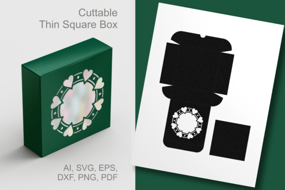 Hearts Round Window Square Favor Box SVG: A Versatile and Stylish Packaging Solution