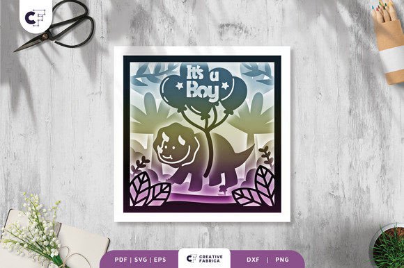 It’s a Boy Baby Shower Dino Shadow Box: A Creative and Versatile Craft Project