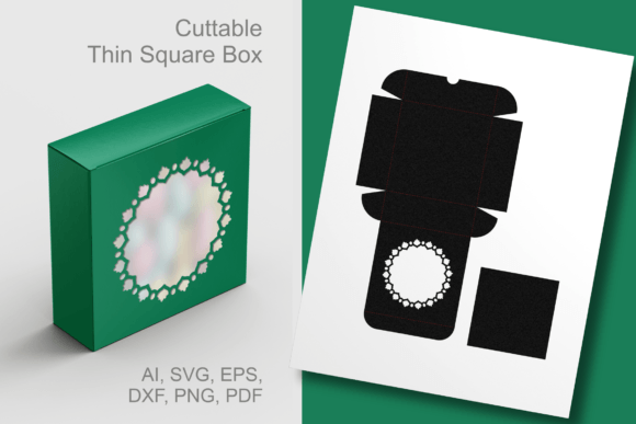 Leafy Circle Frame Window Square Box