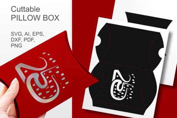 Number 25 Pillow Gift Box Template Svg for Customized Party Favors