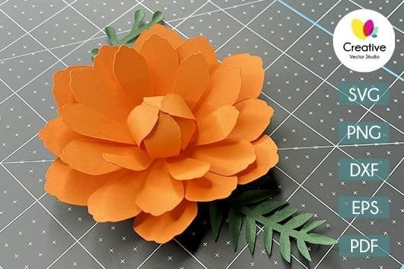 Paper Flower SVG Template №8