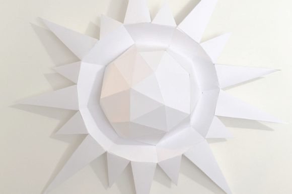 Sun Paper Sculpture: Creative Home Decor