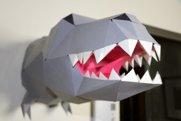 T-Rex Head Paper Sculpture: A Unique Way to Add Fun to Your Home Decor